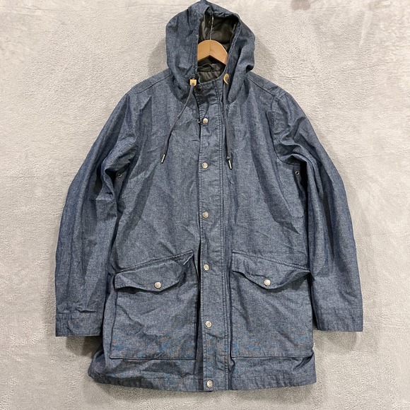 Levi's Jacket Men's Medium Chambray Drawstring ‎ Long Sleeve Coat Trench